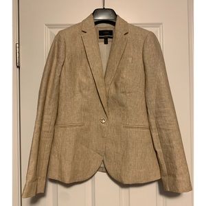 JCrew tan linen Campbell blazer